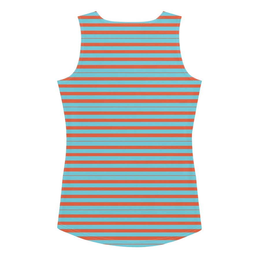 Egyptian Blue and Burnt Orange Striped Women's Tank Top product image (2)