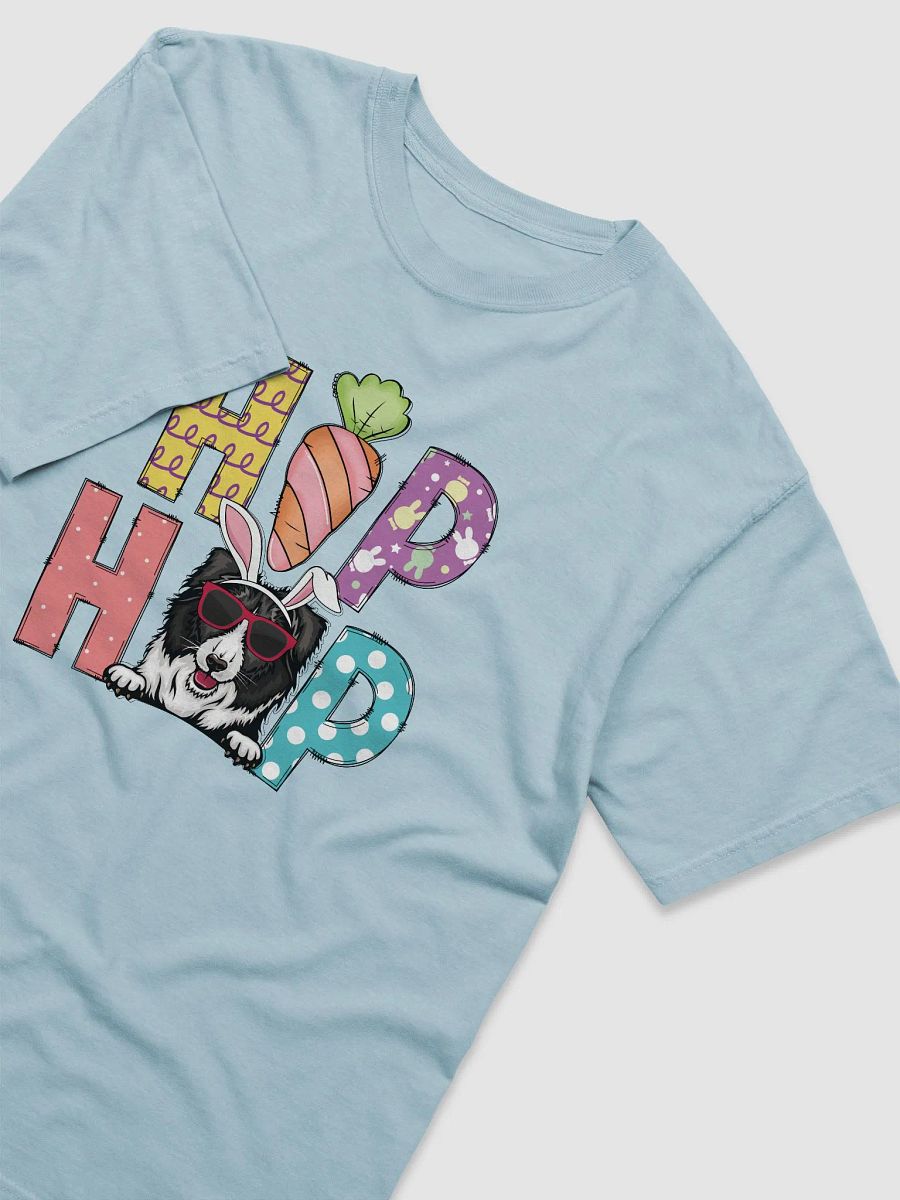 Hip Hop Easter Border Collie T-Shirt | Cute Easter Day Border Wearing Bunny Ears and Sunglasses T-Shirt product image (8)