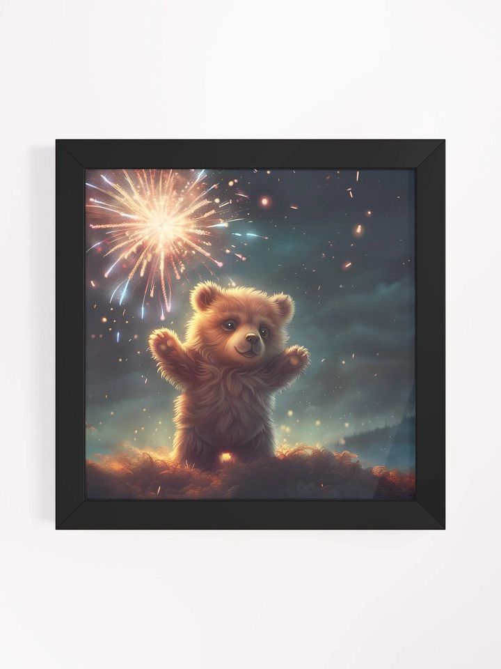 Framed Fireworks Bear Poster product image (2)