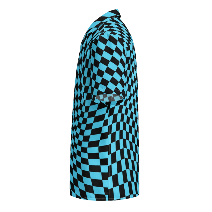Vintage Retro Distorted Checkerboard Unisex Hawaiian Shirt product image (9)