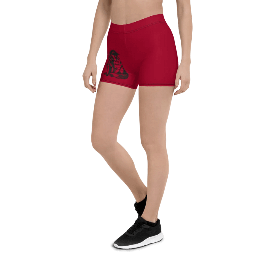 Red Mystic Wolf All-Over Print Shorts product image (6)