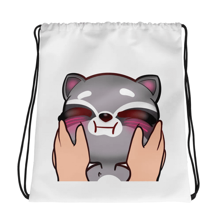 Cute Raccoon Drawstring Bag product image (1)