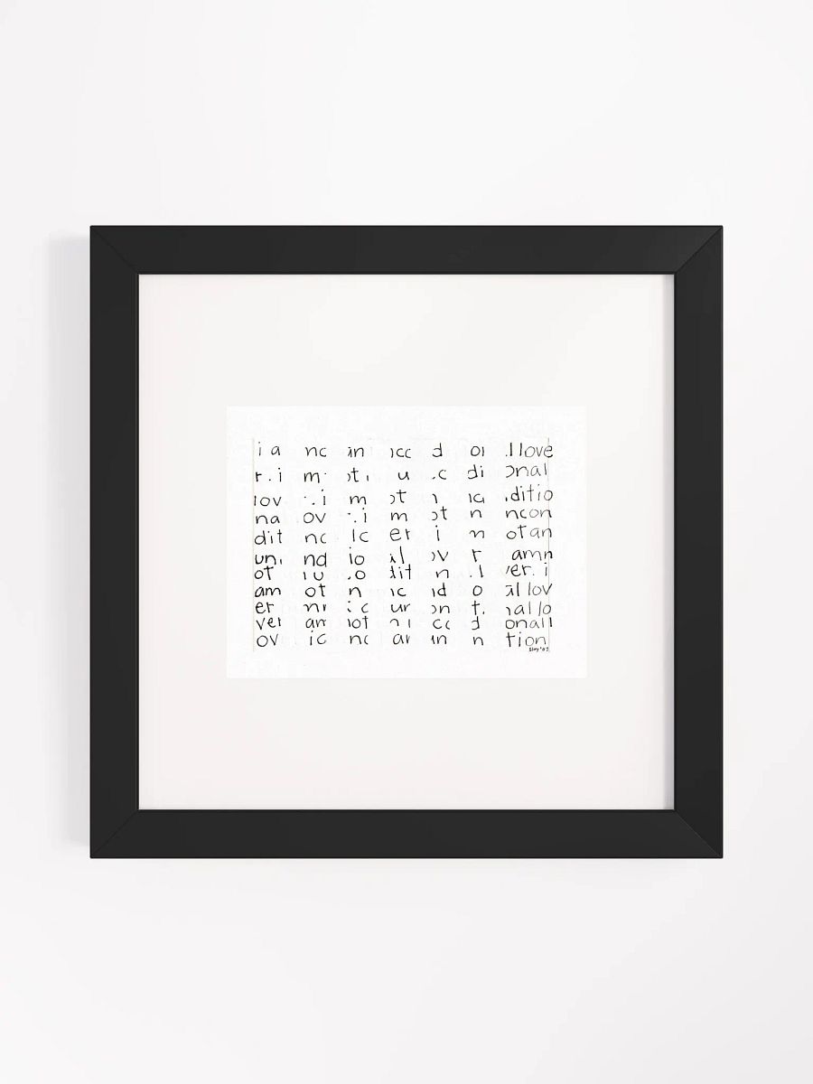 unconditional lover Panel Card Print Framed product image (4)