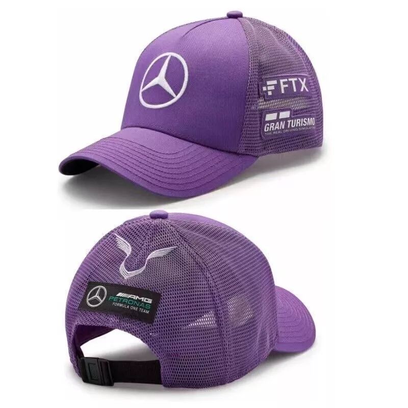 Men's Cap Hat Baseball Adjustable Mercedes Benz AMG Petronas Black/White Solid product image (3)
