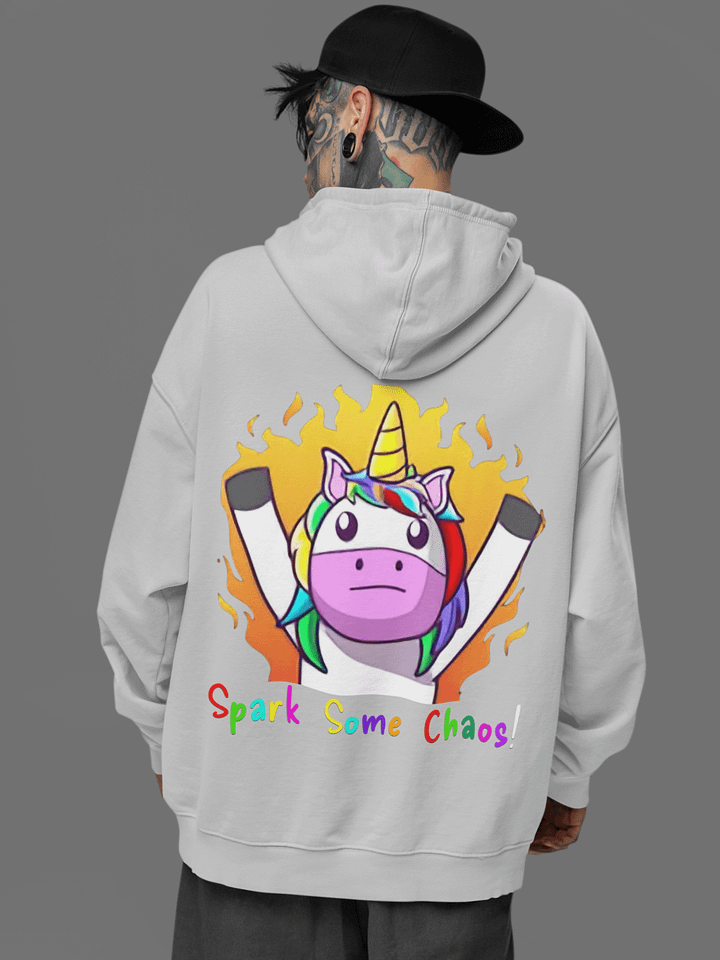 Spark Some Chaos Hoodie - Oversized Athletic Heather product image (1)