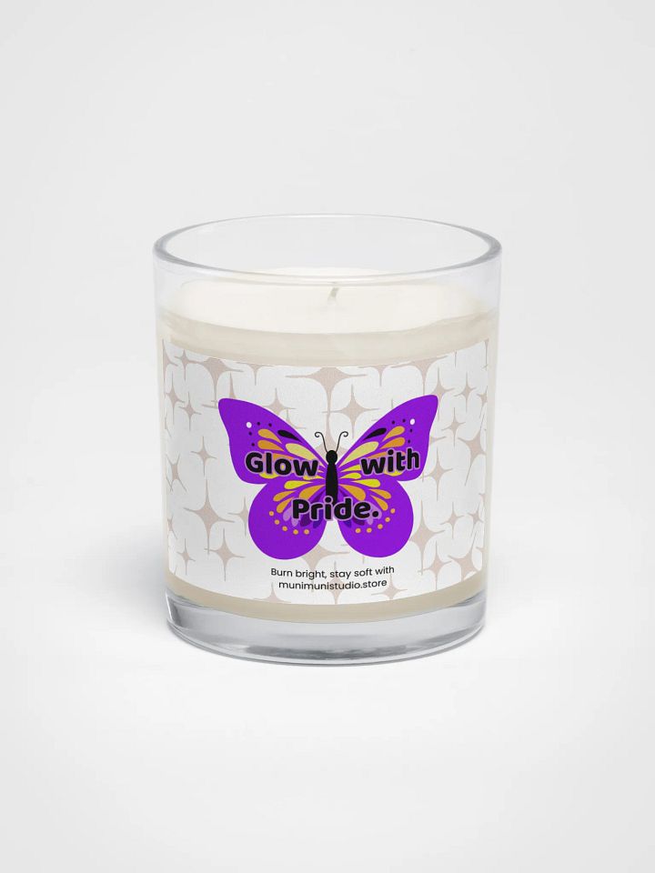 Glow with Pride – Yellow-Orange Butterfly Soy Candle product image (1)