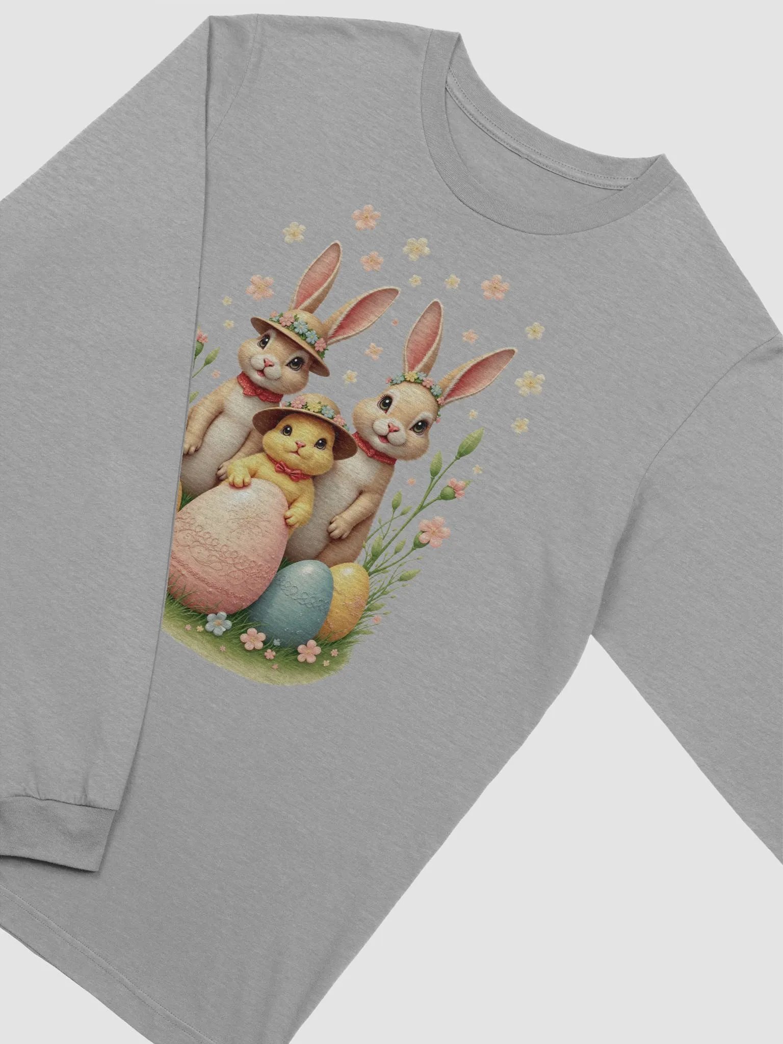 Festive Bunny Trio Long Sleeve Tee product image (37)