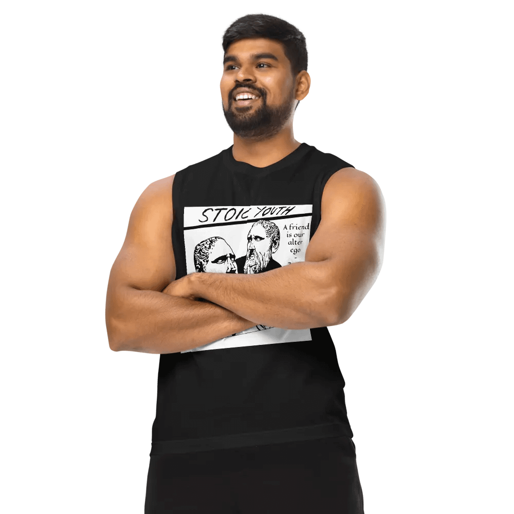Stoic Youth Zeno of Citium quote Bella+Canvas Muscle Tank product image (4)