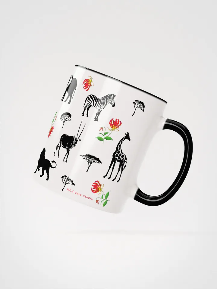 Flame Lily and African Wildlife Patterned Ceramic Mug product image (9)