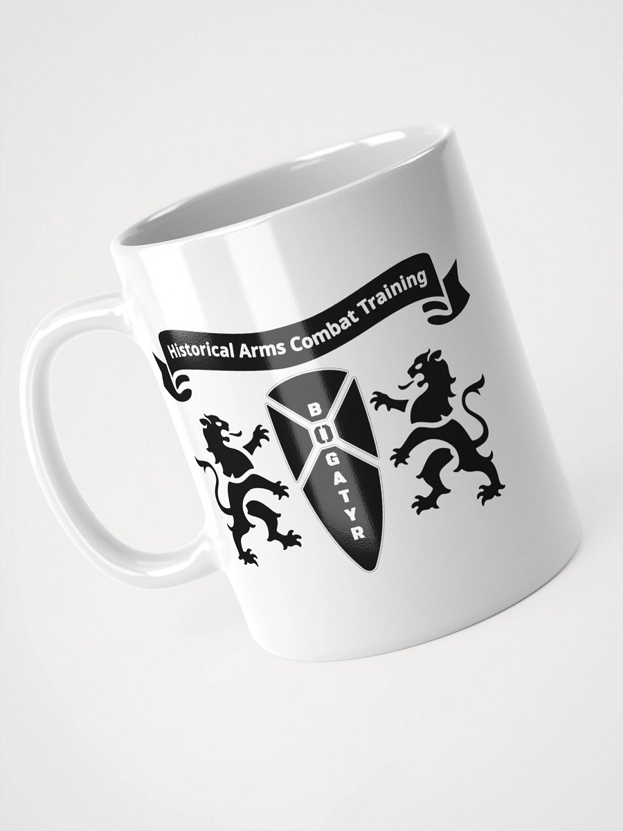 White Glossy Mug - black HACT logo product image (8)