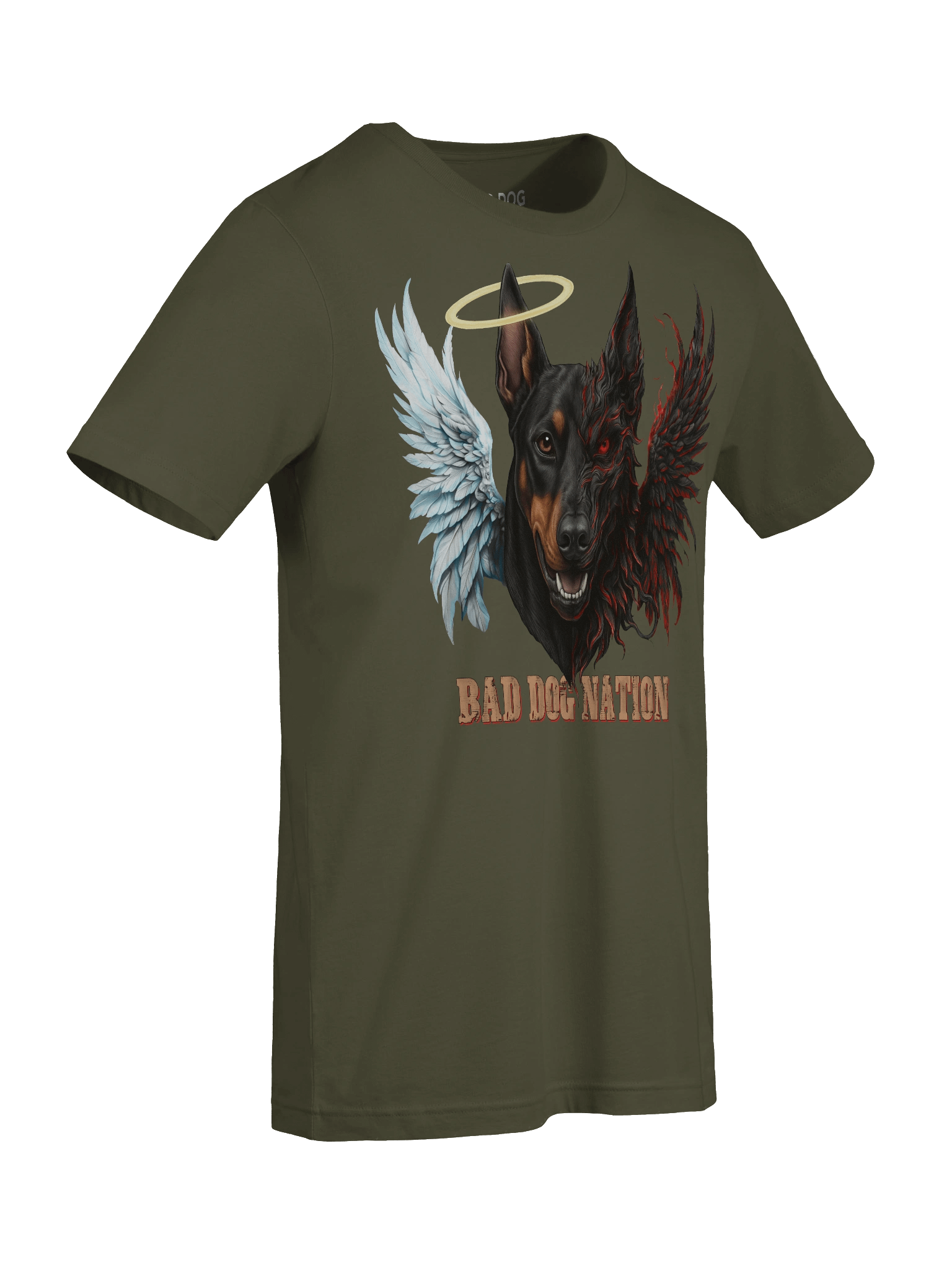 GOOD AND EVIL Doberman - PREMIUM ADULT UNISEX T-SHIRT ***NEW LARGER PRINT product image (2)