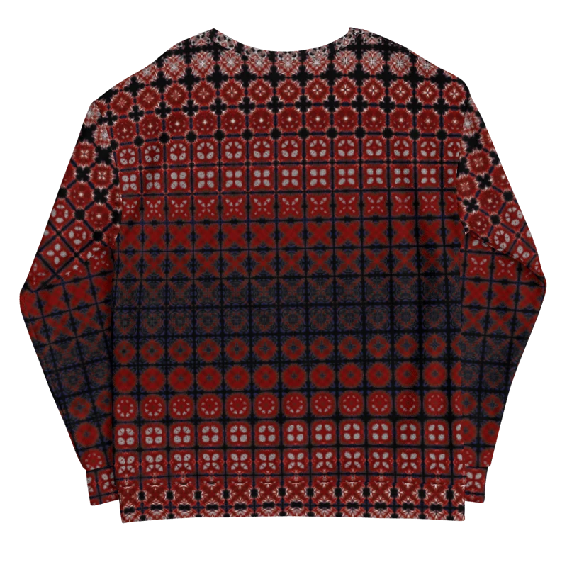 Abstract Red Squares Unisex All Over Print Sweatshirt product image (17)
