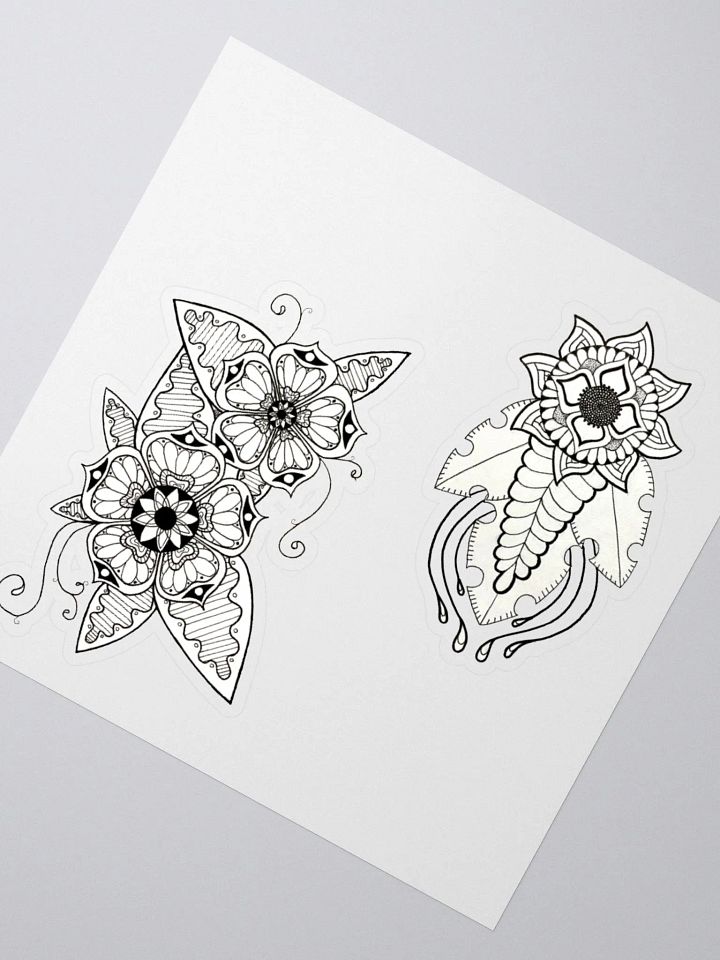 Intricate Floral Kiss-Cut Sticker Collection product image (6)