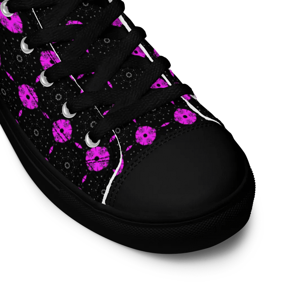 Abstract Pink Shapes Ladies Canvas Shoes High Tops product image (9)