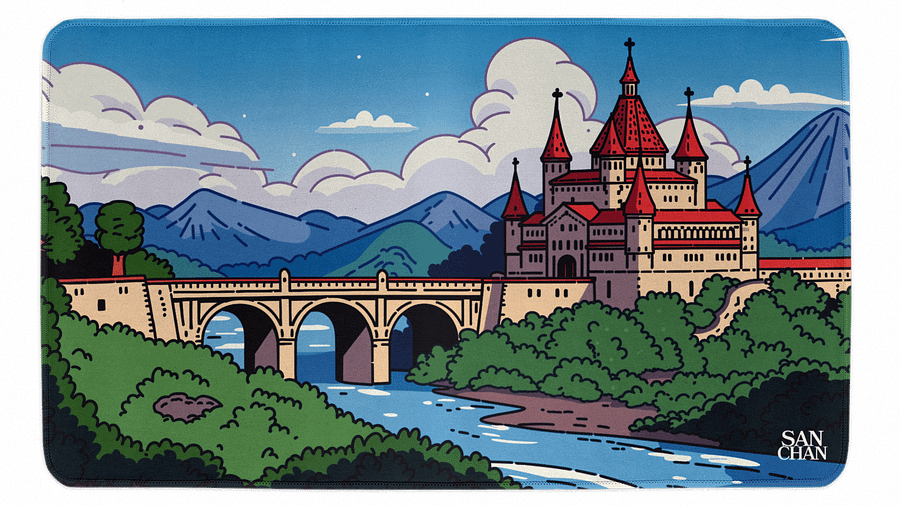 Castle Landscape Desk Mat product image (1)