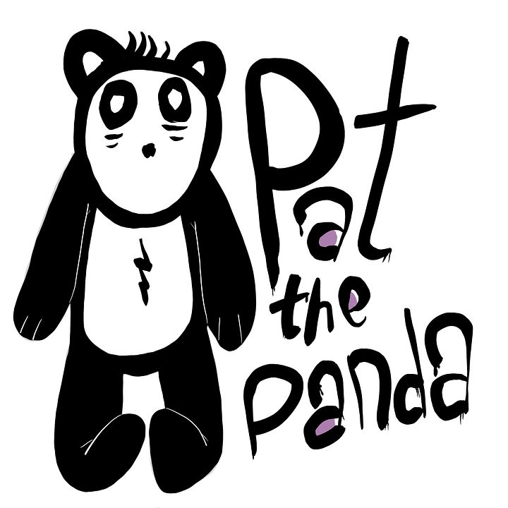 Pat the Panda w/ Name Vinyl Sticker product image (1)