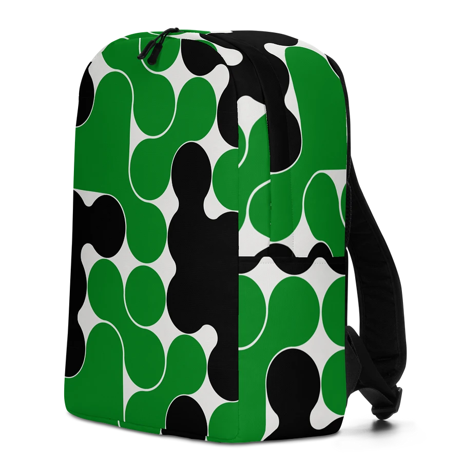 Green & Black Circles All-Over Print Minimalist Backpack product image (12)