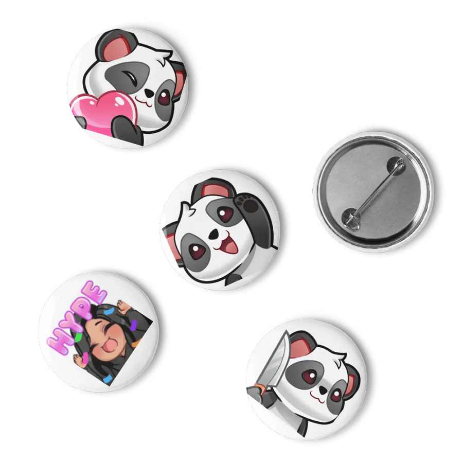 Cheerful Riv/Panda Heart Pin Set product image (4)
