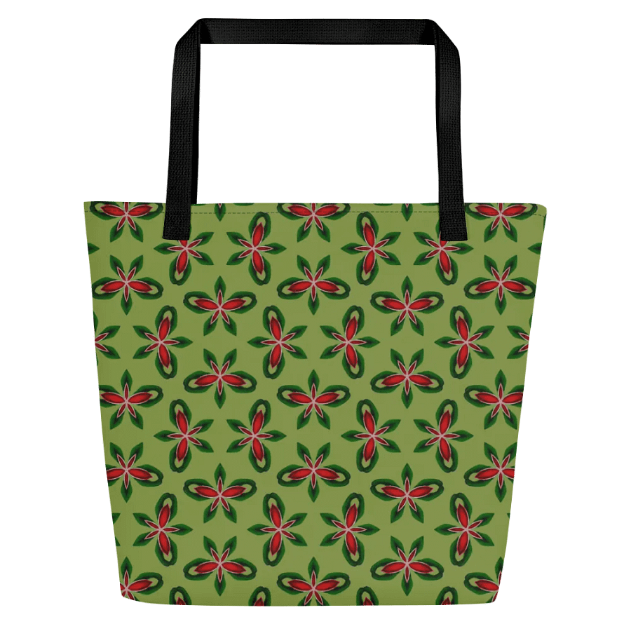 Green and Red Holiday Pattern Tote Bag product image (4)