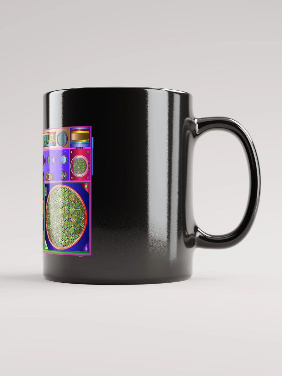 Black Glossy Coffee mug- 1980's Boombox Coffee Mug product image (2)