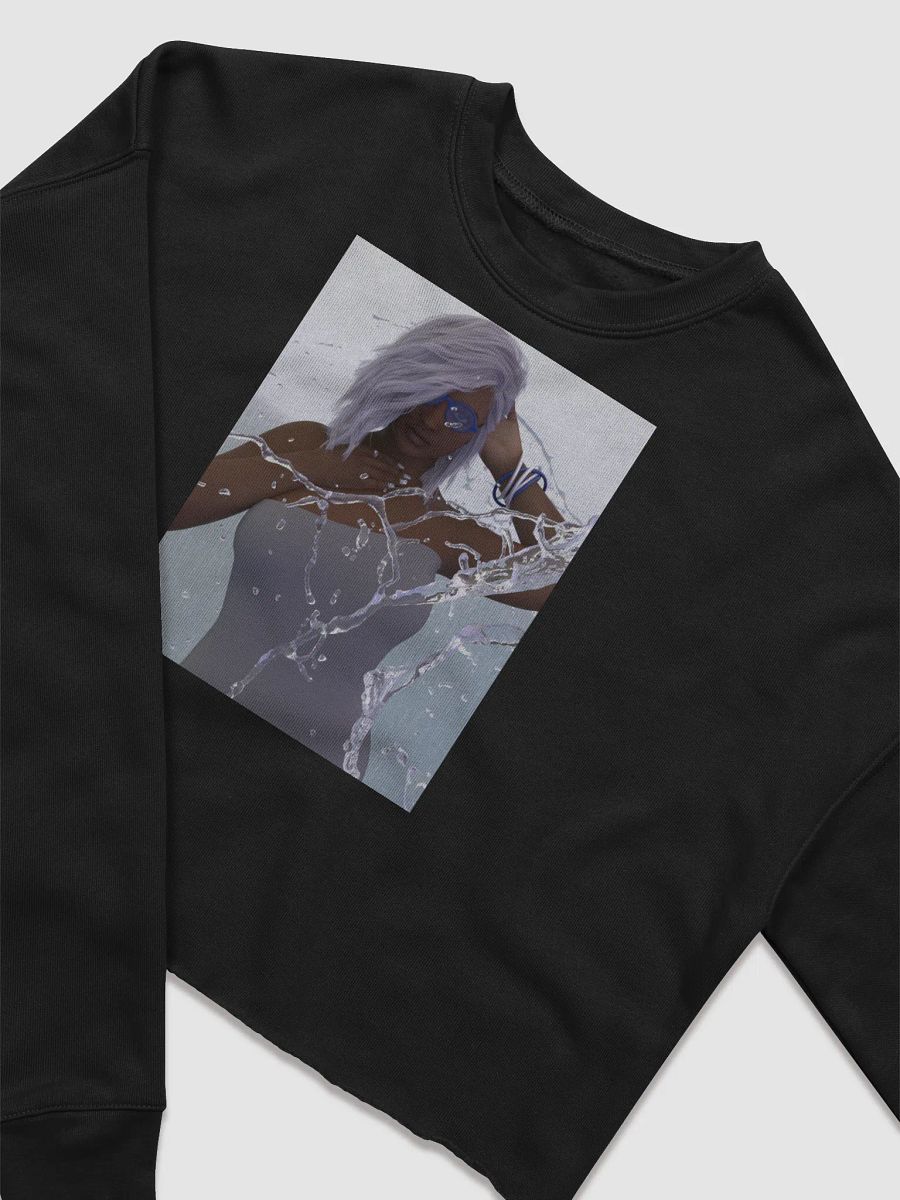 Aqua Vibe Fleece Crop Sweatshirt product image (8)