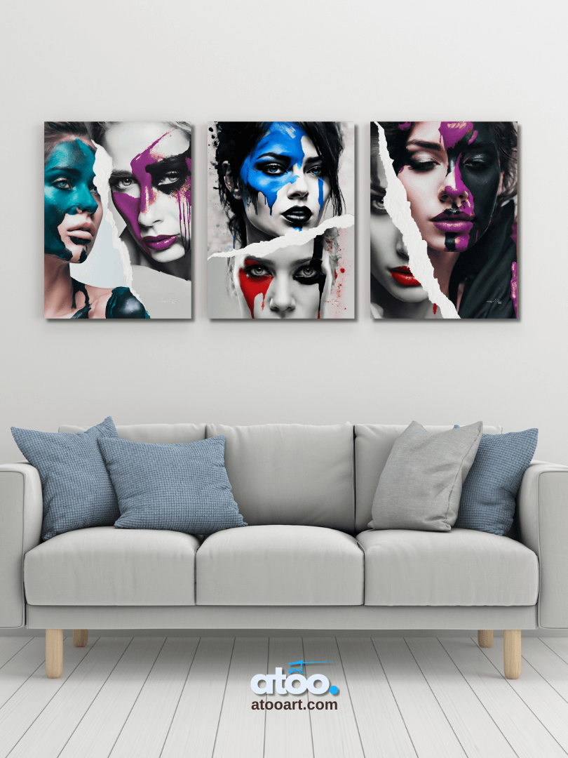 Living in Colors | Turquoise, purple and beyond... | Collage Wall Art product image (4)