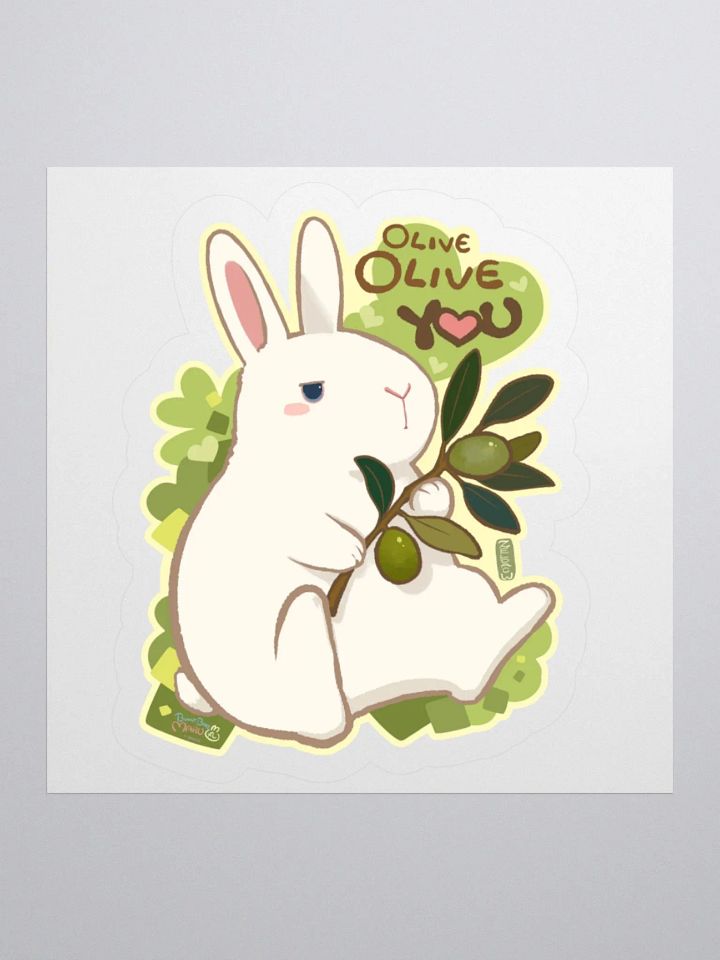 Bunny Boss Maru Olive You Sticker product image (1)