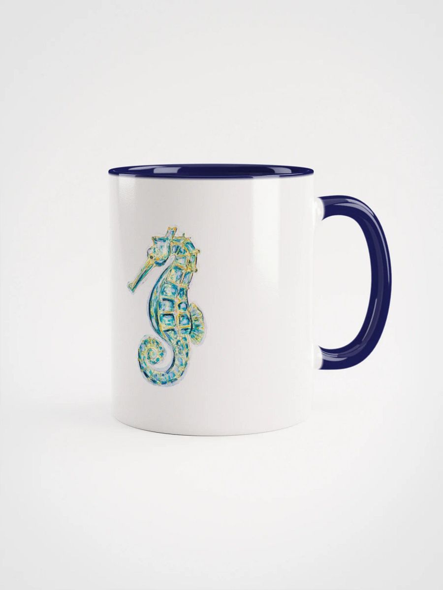 Ocean Majesty | Painted Seahorse Mug – Coastal Art with Color Pop Interior product image (2)