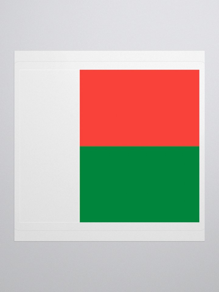 Madagascar Flag Sticker | Red White Green Design | Durable Vinyl | 3 Sizes product image (2)