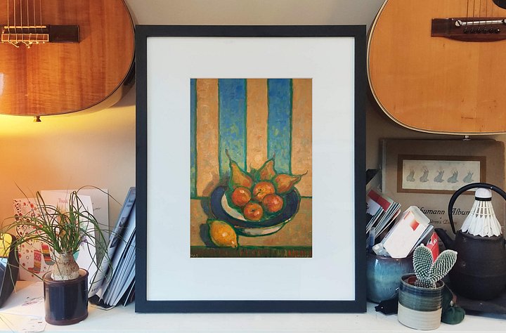 251009 Still Life with Bowl of Fruit Original Study Artwork. product image (2)