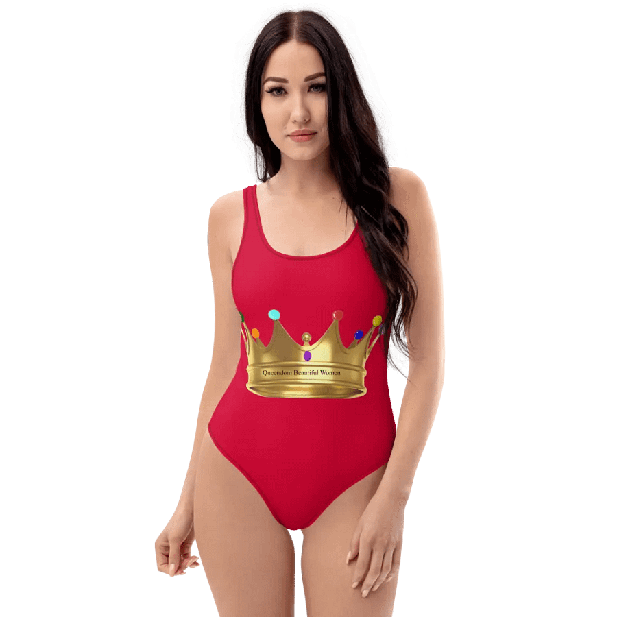 Queendom Beautiful Women Gemstone Crown Swimsuit /Red (TM) product image (4)