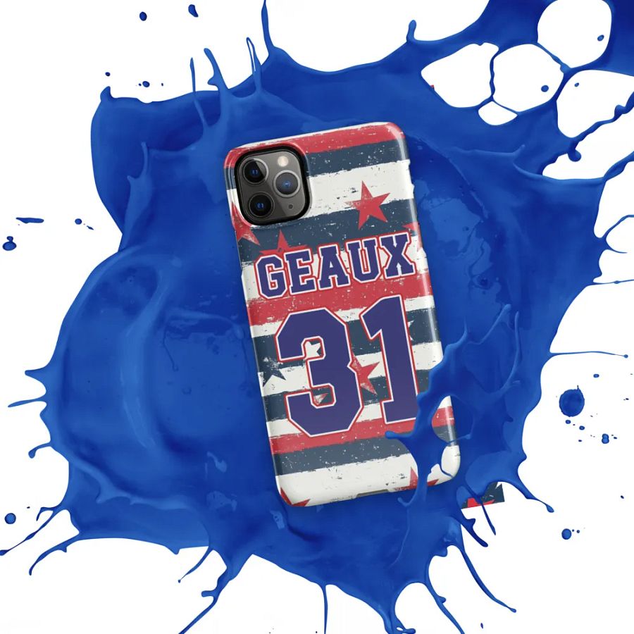 Geaux 31 Vintage Stars & Stripes iPhone Pattern Snap Case product image (54)