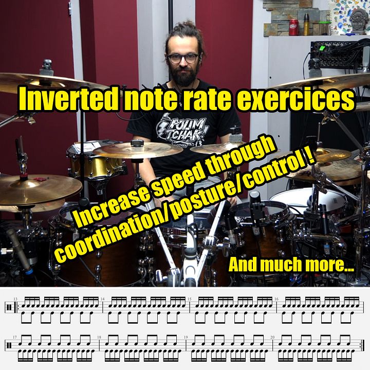 Inverted note rate exercices - Increase speed through coordination/posture/control product image (1)