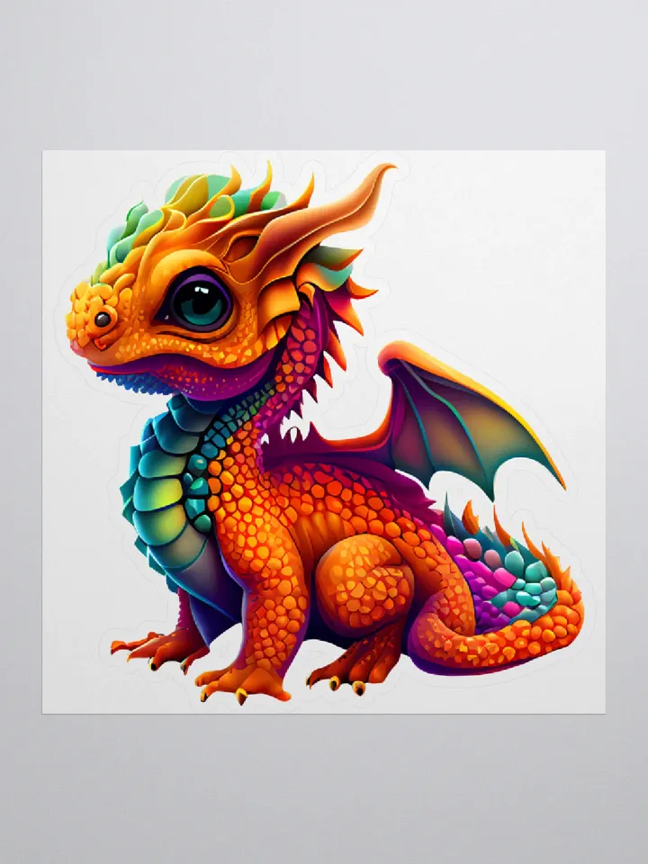 Whimsical Dragon Kiss Cut Stickers product image (1)