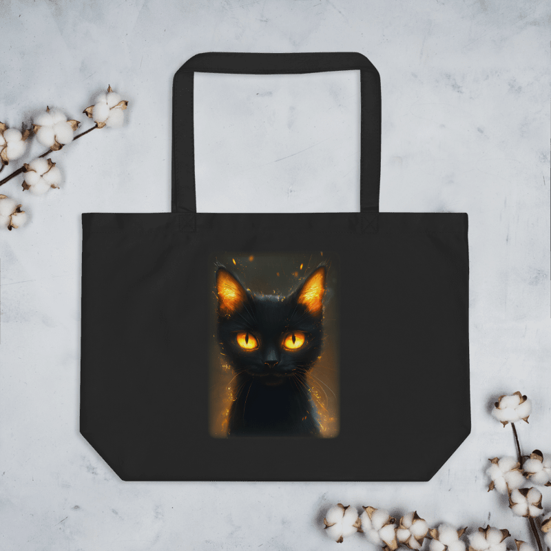 Shoulder bag with fire eyed cat product image (4)