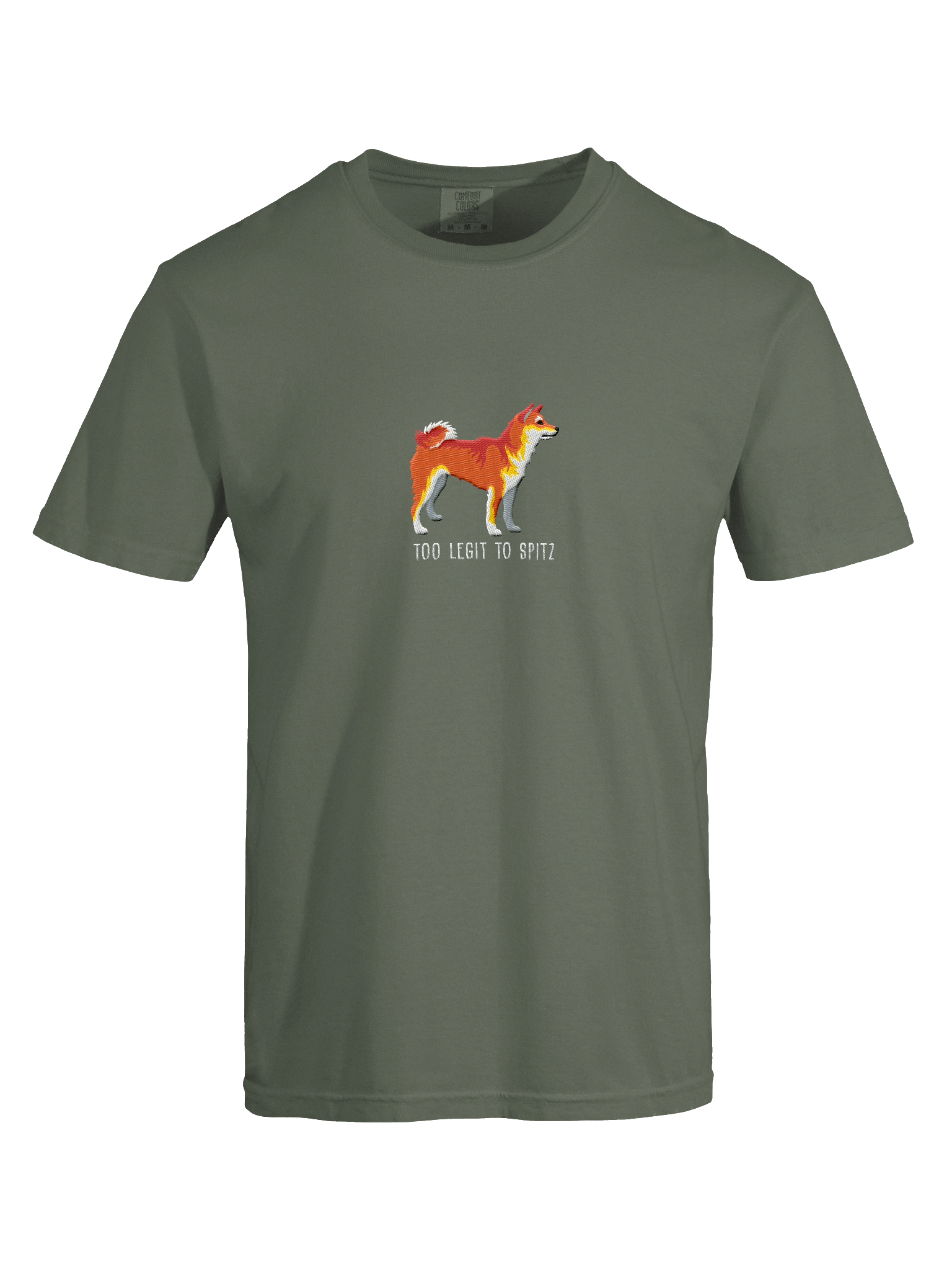 Too Legit to Spitz T-Shirt(Embroidered) of a Shiba Inu(Red) product image (37)