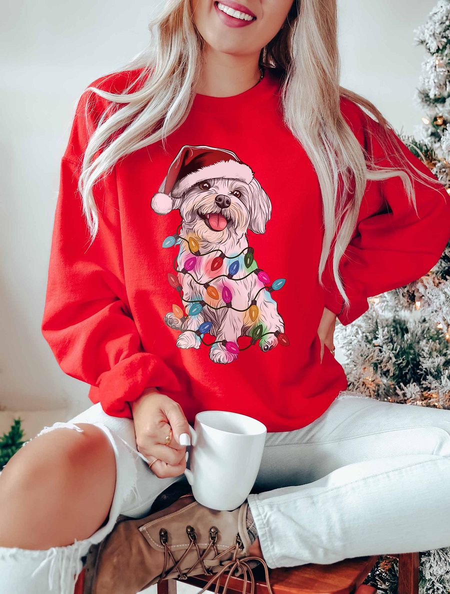 Funny Maltese Christmas Sweatshirt product image (7)
