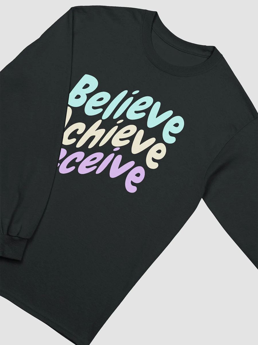 Believe Achieve Receive Pastel Long Sleeve Tee product image (15)