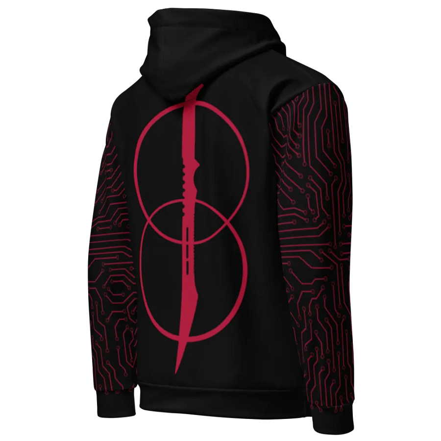 Mecha Warrior Hoodie - Black/Red product image (8)