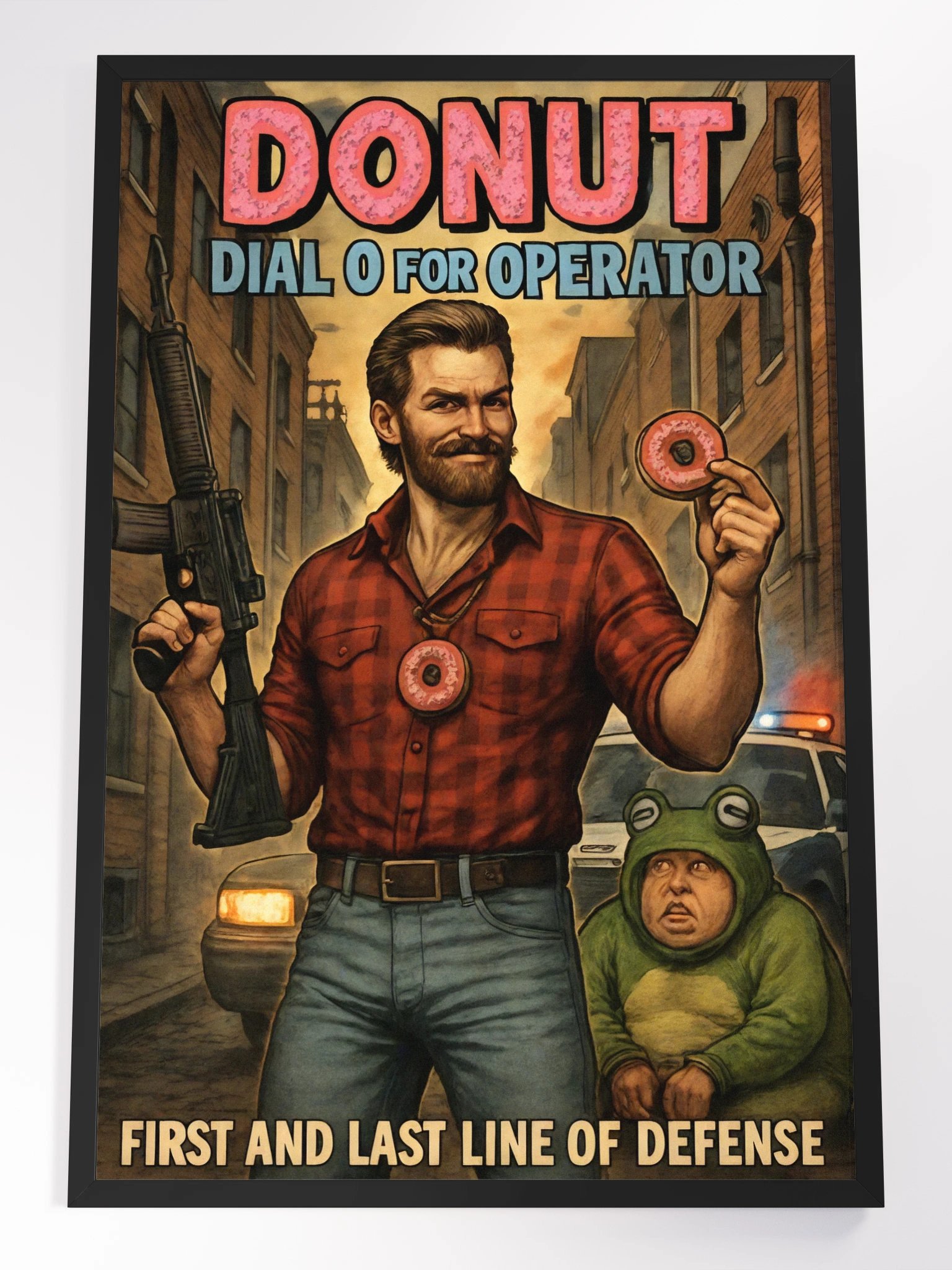 Donut Operator Mega Framed Print product image (1)