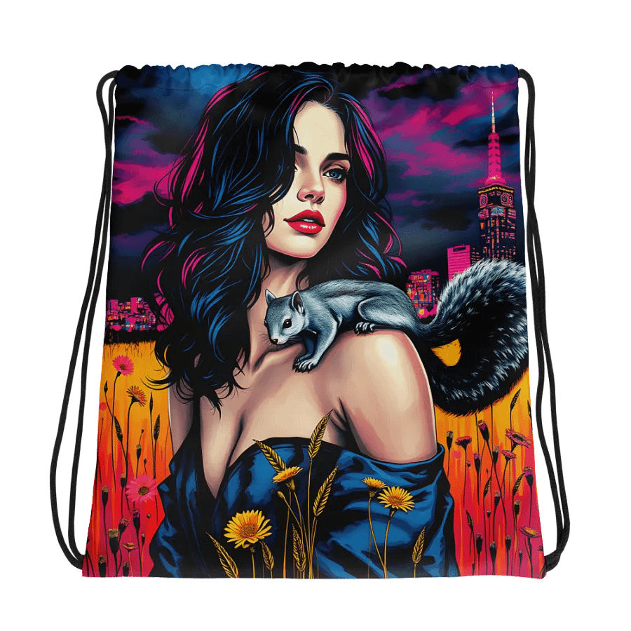 Squirrel Serenade Drawstring Bag product image (1)