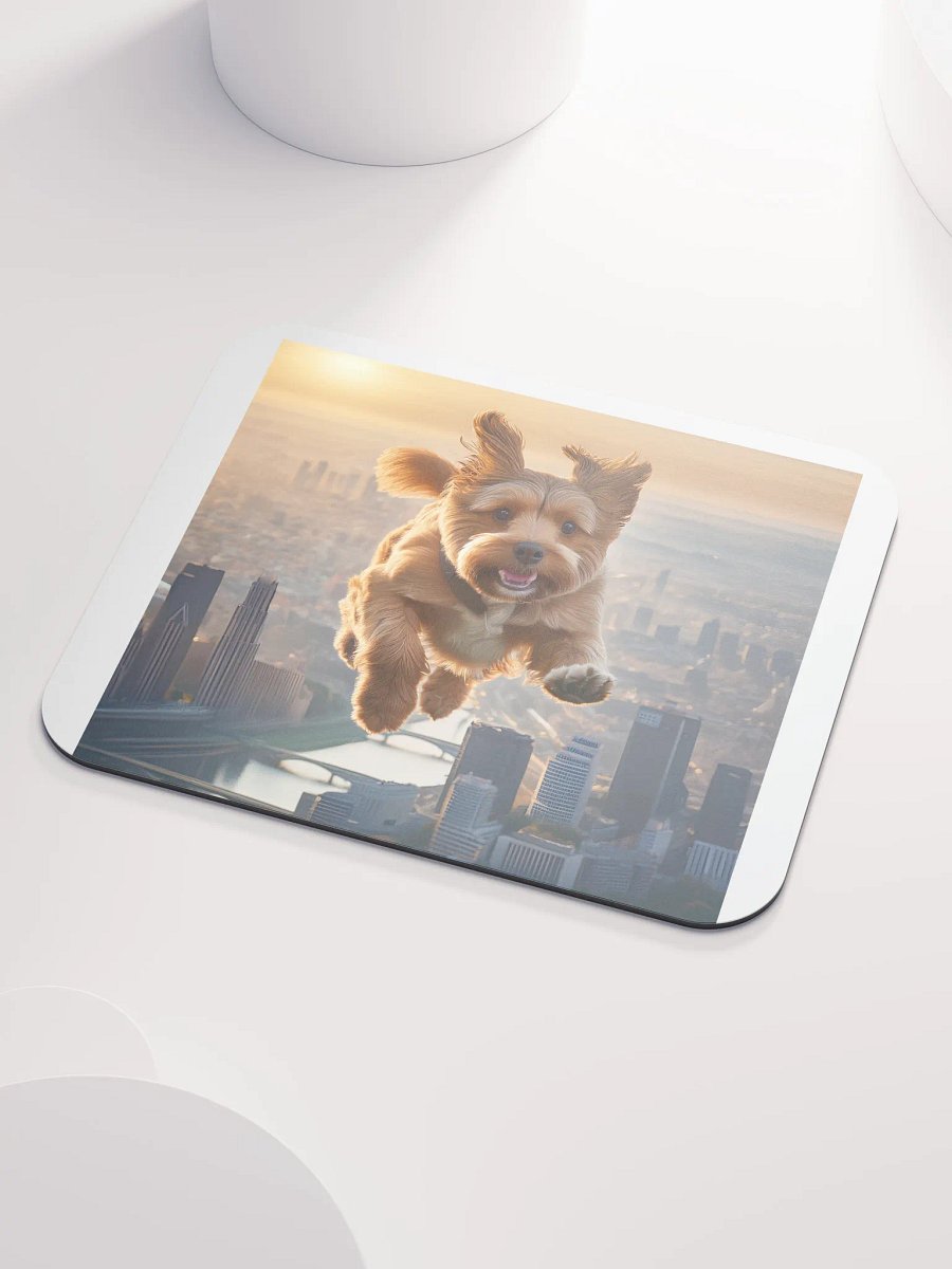 Joyful Pup Cityscape Mouse Pad product image (3)