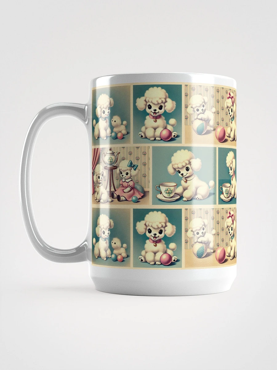 Retro Poodle Puppy Glossy White Mug product image (6)