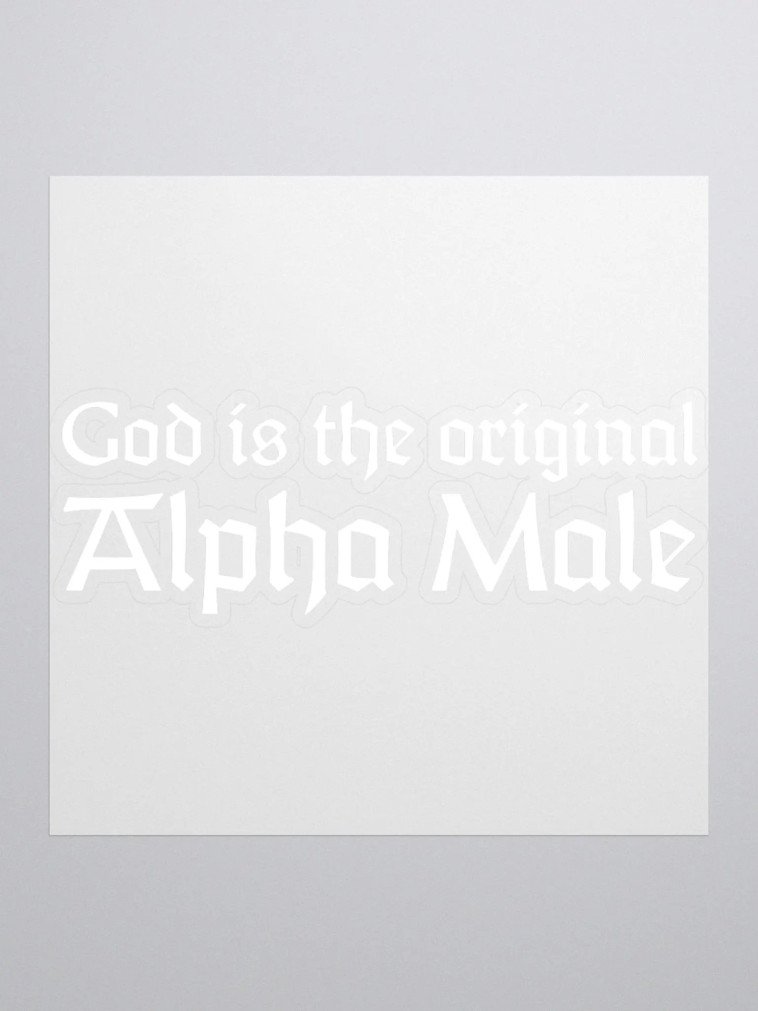 Alpha Male Sticker (White) product image (1)