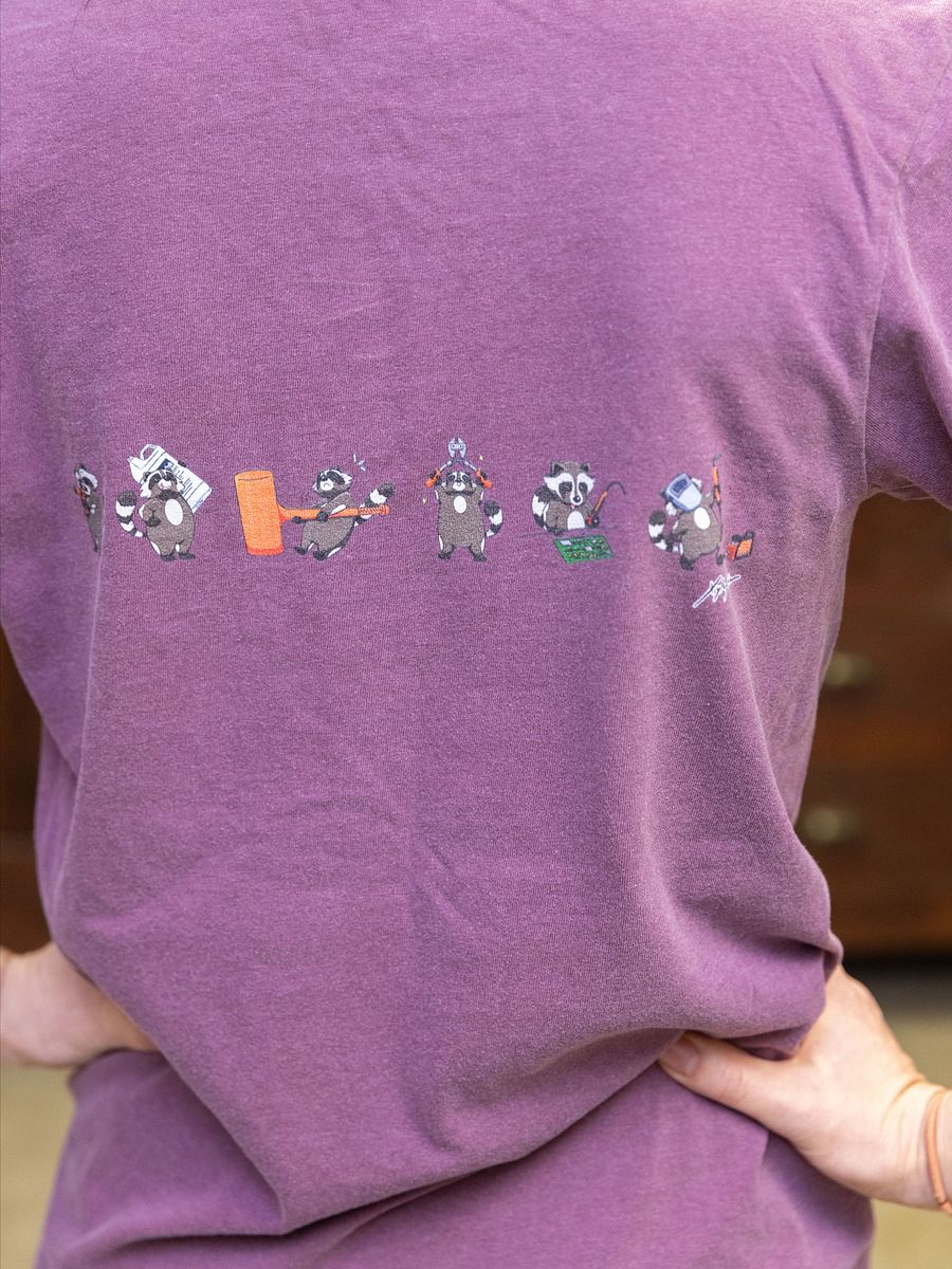 Raccoon on a Rocket on a Pocket Tee product image (4)