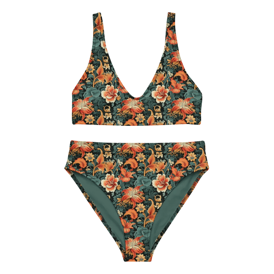 Sunset Flowers | Recycled High Waisted Bikini product image (5)