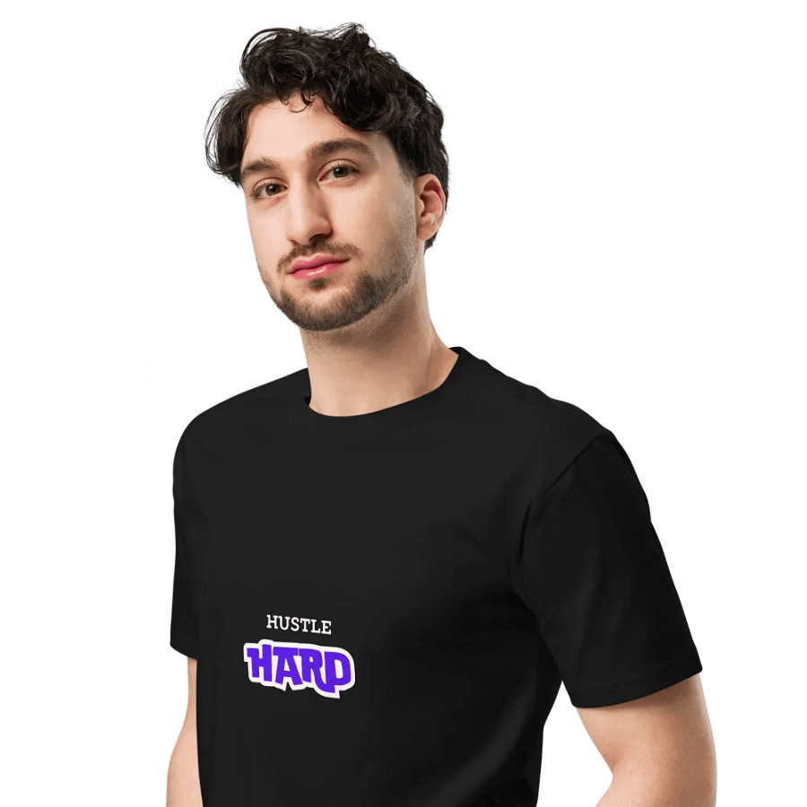 Hustle HARD Blocky Purple Unisex T-Shirt product image (6)