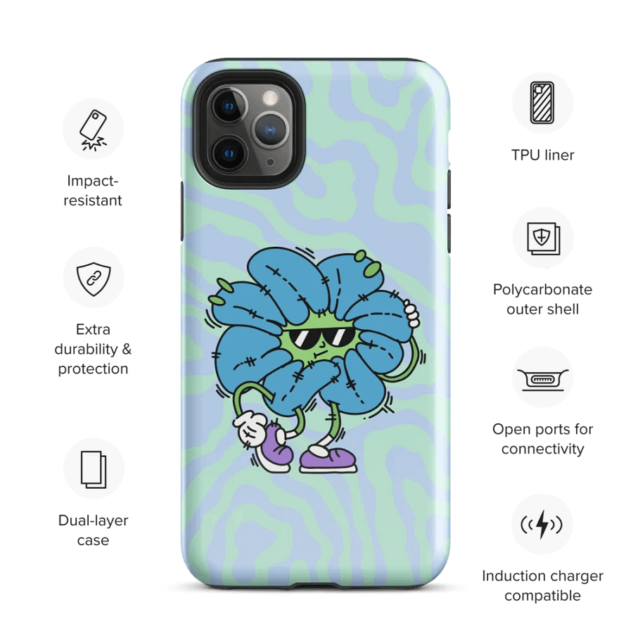 Blue Flower Guy Tough iPhone Case product image (35)
