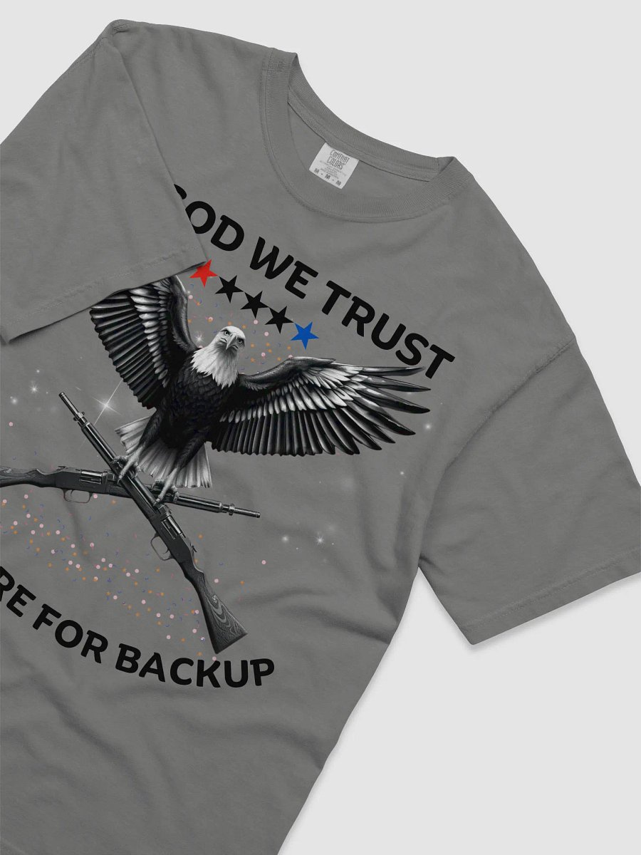 In God We Trust Patriotic Eagle T-Shirt - American Flag Independence Design - USA Freedom Guns Backup Tee product image (10)