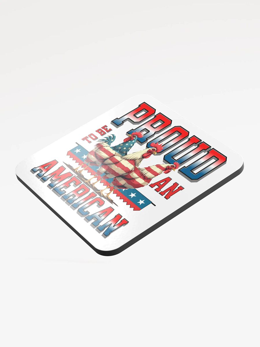 Proud To Be An American Rooster Cork Coaster product image (4)
